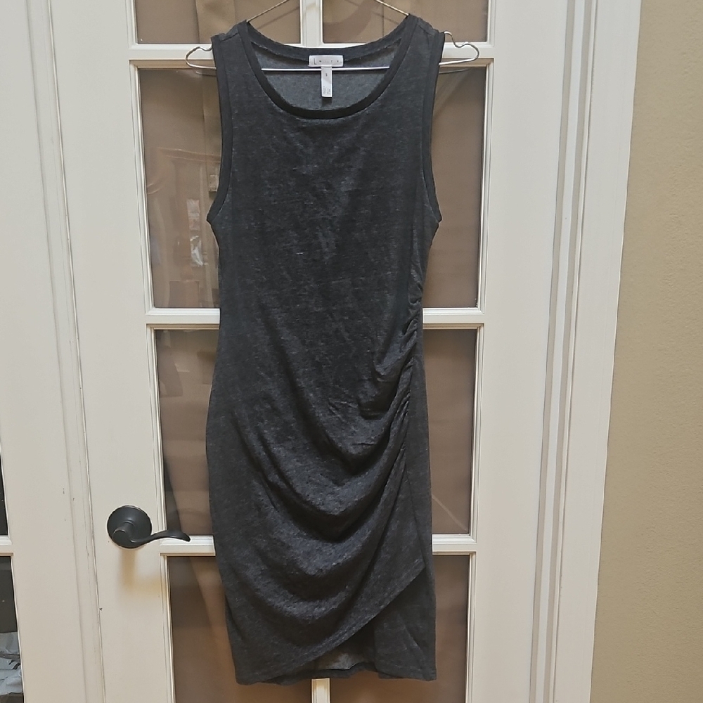 Leith Gray Sleeveless Sheath Dress